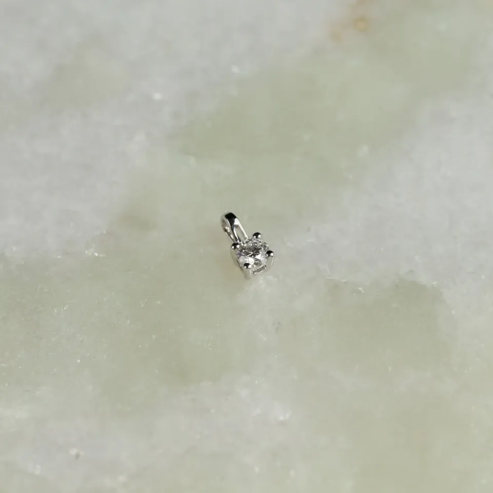 Sisi Copenhagen Prong Solitaire lab-diamond vedhæng guld