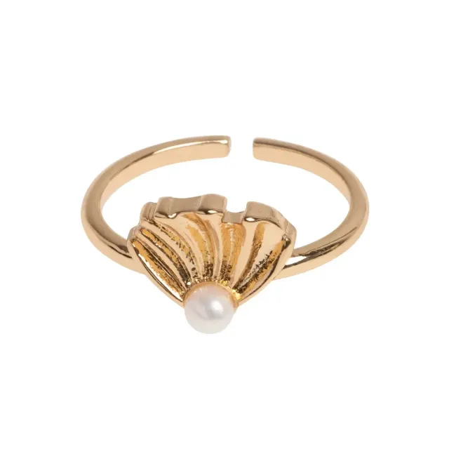 TIMI OF SWEDEN Aria ring forgyldt guld med perle
