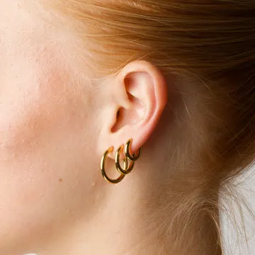 TIMI OF SWEDEN Hollie hoops øreringe 13 mm vandtætte