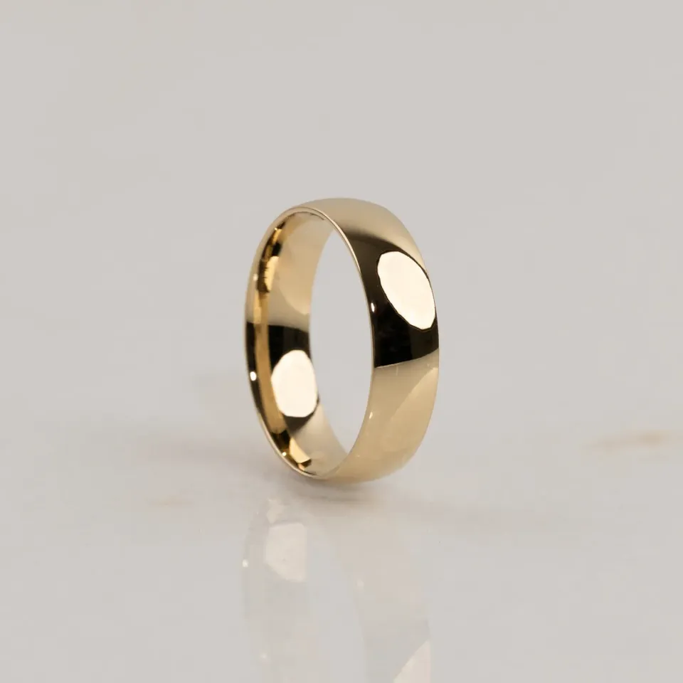 Sisi Copenhagen Oval Court vielsesring 6 mm guld