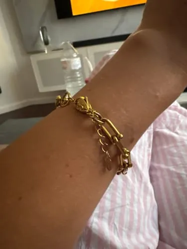 TIMI OF SWEDEN Betty papirclips armbånd rustfrit stål