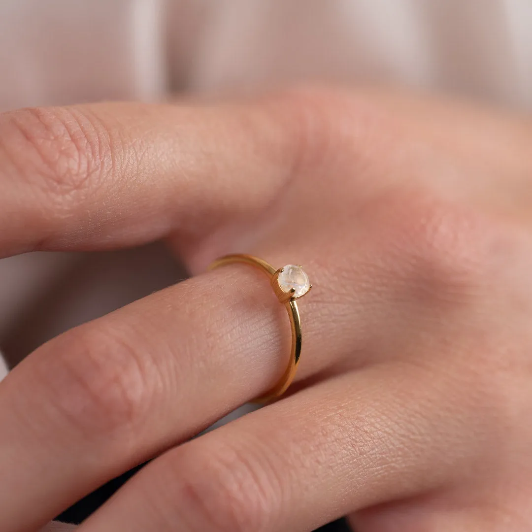 Sisi Copenhagen Gemma Moonstone ring forgyldt månesten