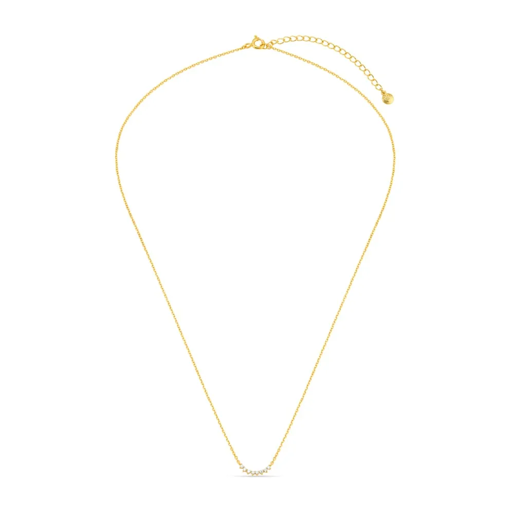 Orelia LUXE Micro Crystal Crescent halskæde guld krystal
