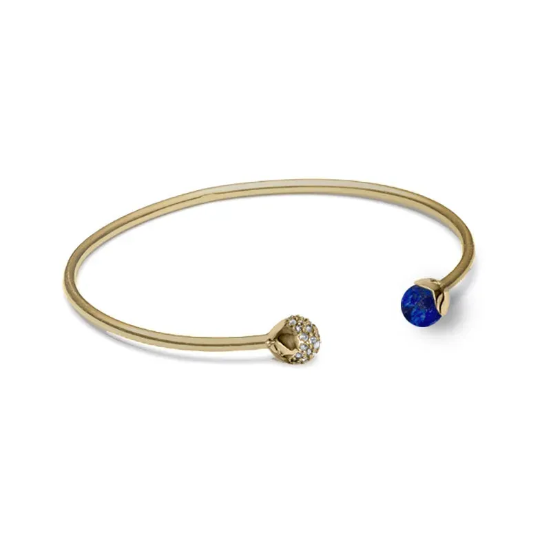 Bykjaergaard Glory armbånd forgyldt lapis og topas