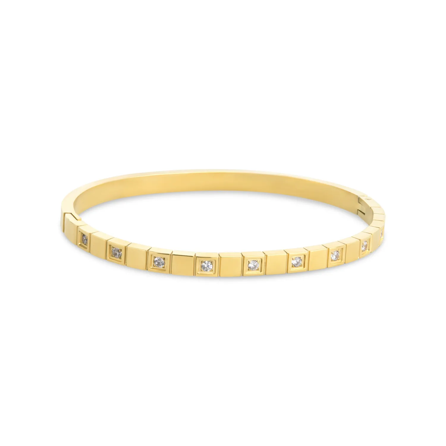 TIMI OF SWEDEN Meg krystal armring armbånd sølv