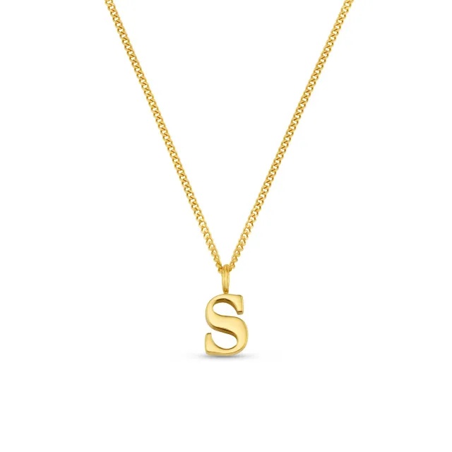 Orelia LUXE S Initial halskæde guld bogstav S