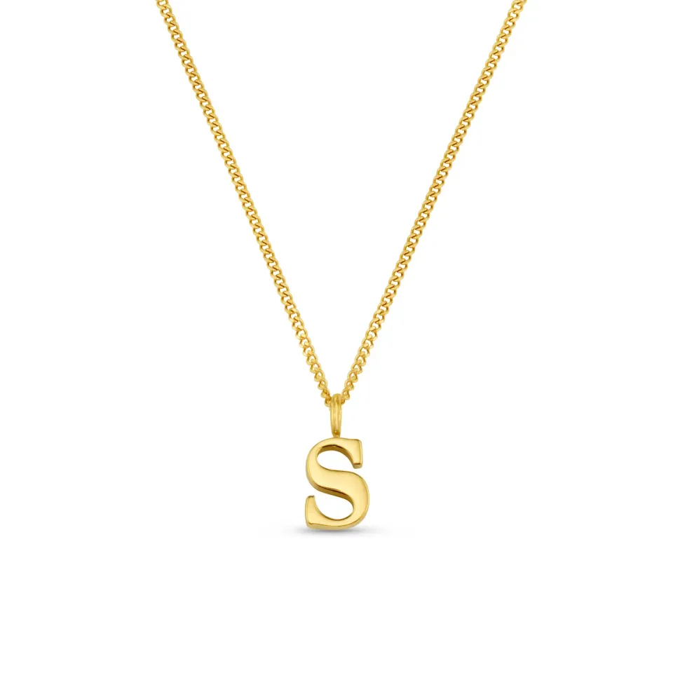 Orelia LUXE S Initial halskæde guld bogstav S