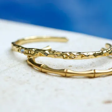 TIMI OF SWEDEN Shiloh bangle armbånd krystal guld