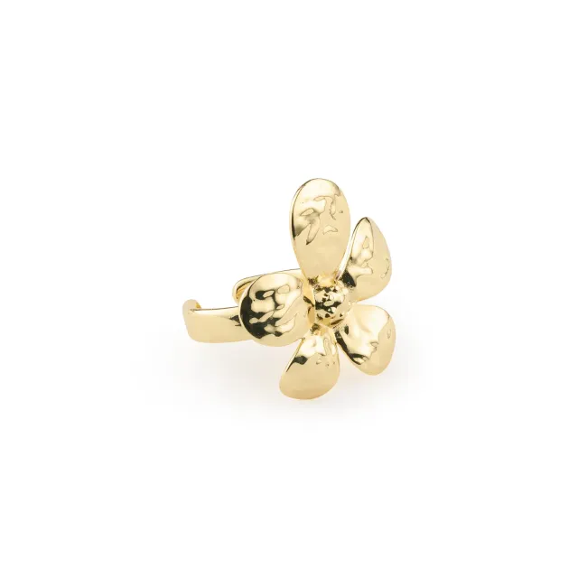 TIMI OF SWEDEN Filippa blomst ring guld justerbar