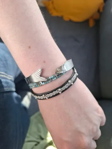 TIMI OF SWEDEN Erle armbånd fisk rustfrit stål 10 mm