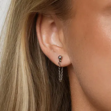 Timi of Sweden Lumi kæde øreringe stål 24,5 mm vandtætte par