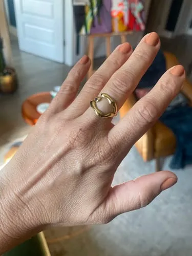 TIMI OF SWEDEN Clara claw ring rustfrit stål justerbar
