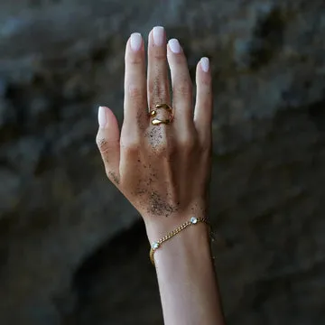 TIMI OF SWEDEN Clara claw ring rustfrit stål justerbar