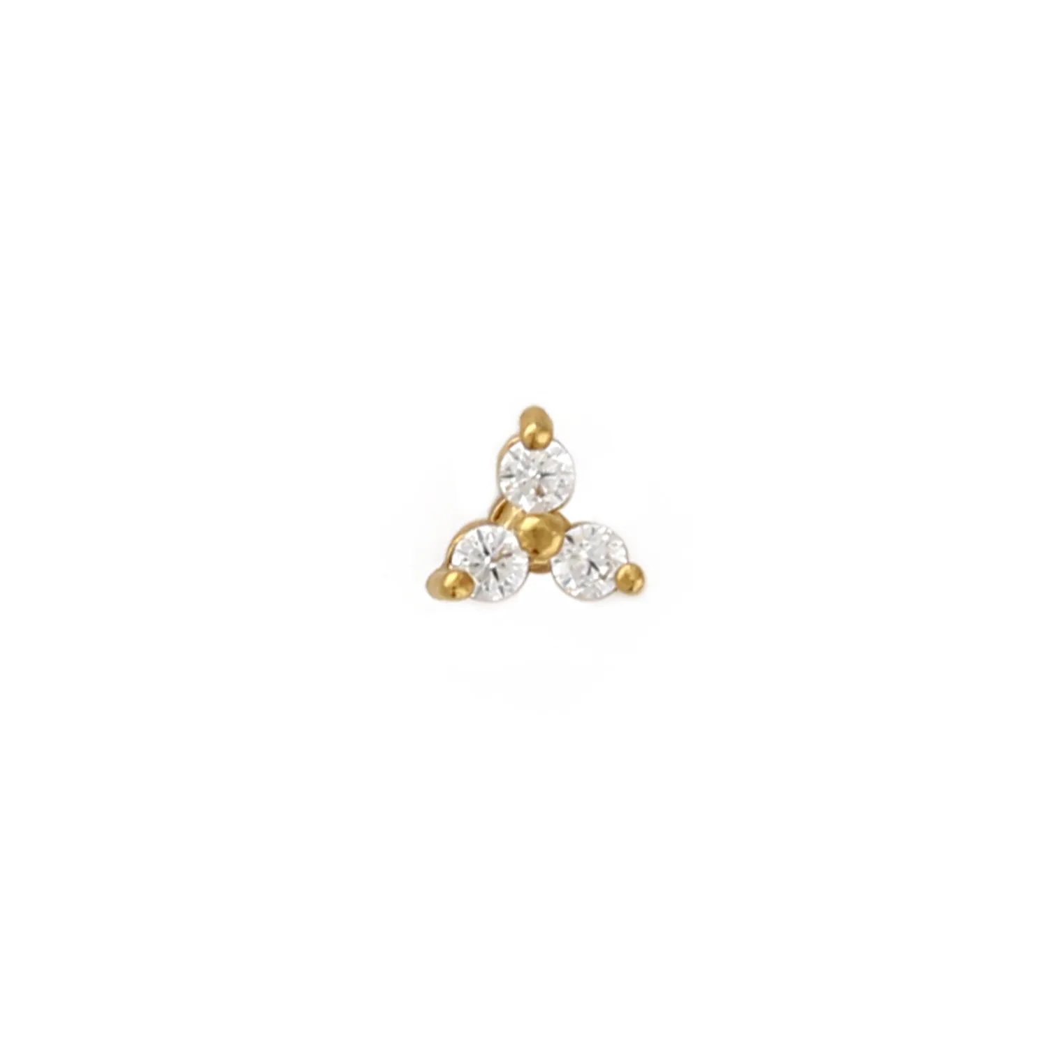 Orelia Crystal Trinity Cluster labret forgyldt