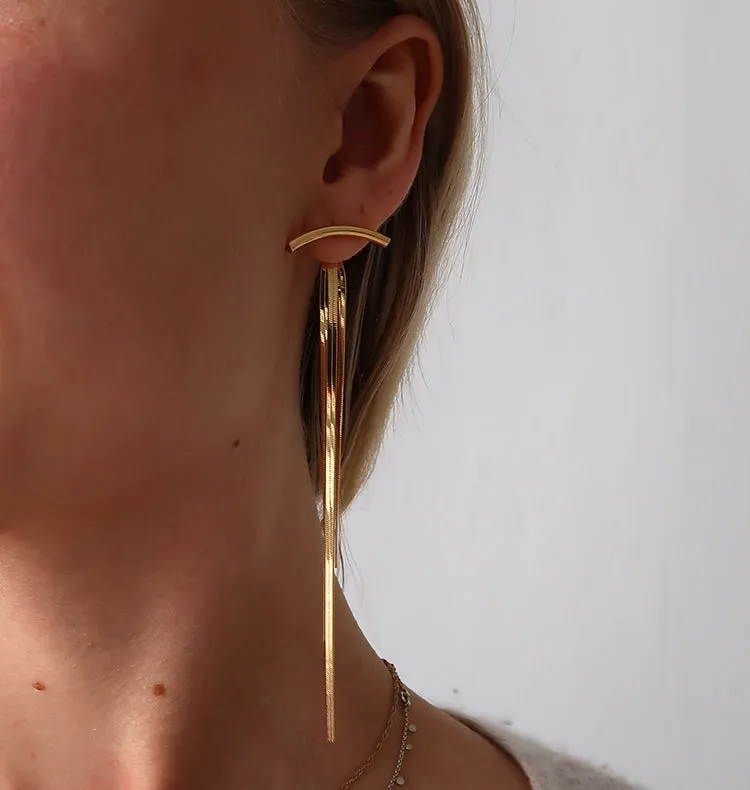 Wos Night Fall øreringe guld 12,5 cm statement