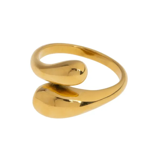 Timi of Sweden Clara ring forgyldt organisk str 17