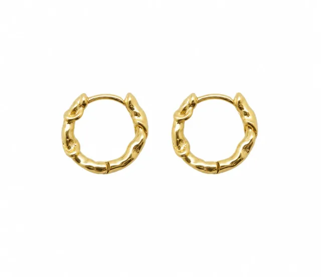 Wos Tuva Mini creoler guld 1,1 cm