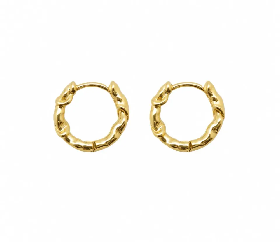 Wos Tuva Mini creoler guld 1,1 cm