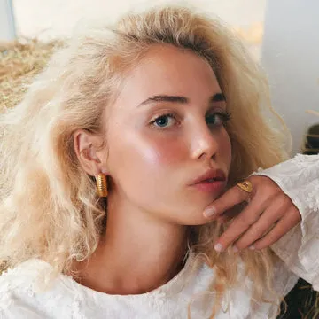 TIMI OF SWEDEN Helene circle ray ring forgyldt justerbar