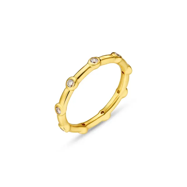 Orelia Crystal Stationed ring forgyldt krystal