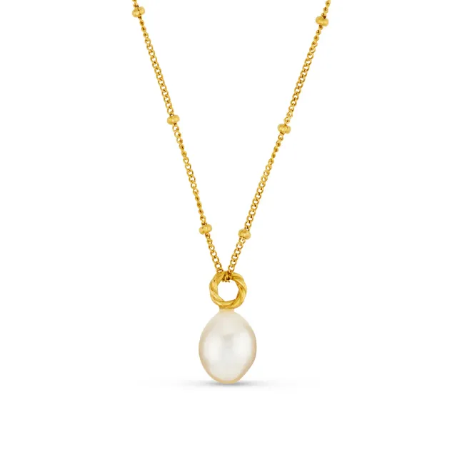 Orelia LUXE Rope Pearl halskæde perle guld