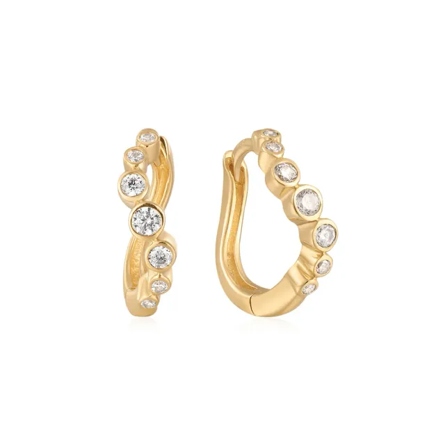 Bykjaergaard Fine ørering 14 kt guld diamant enkeltvis