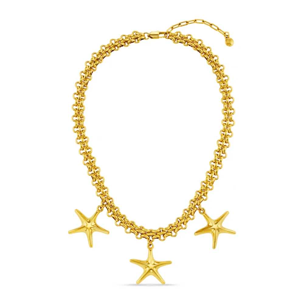 Orelia LUXE Statement Chain Starfish halskæde guld
