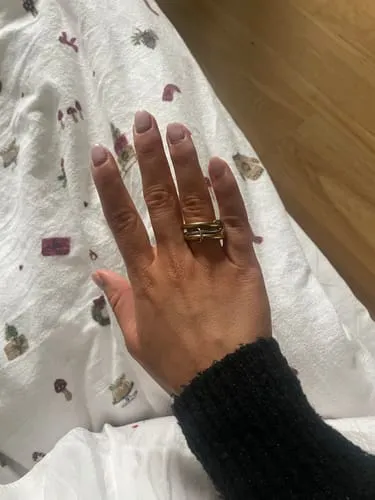 TIMI OF SWEDEN Irene stacked ring rustfri stål sølv