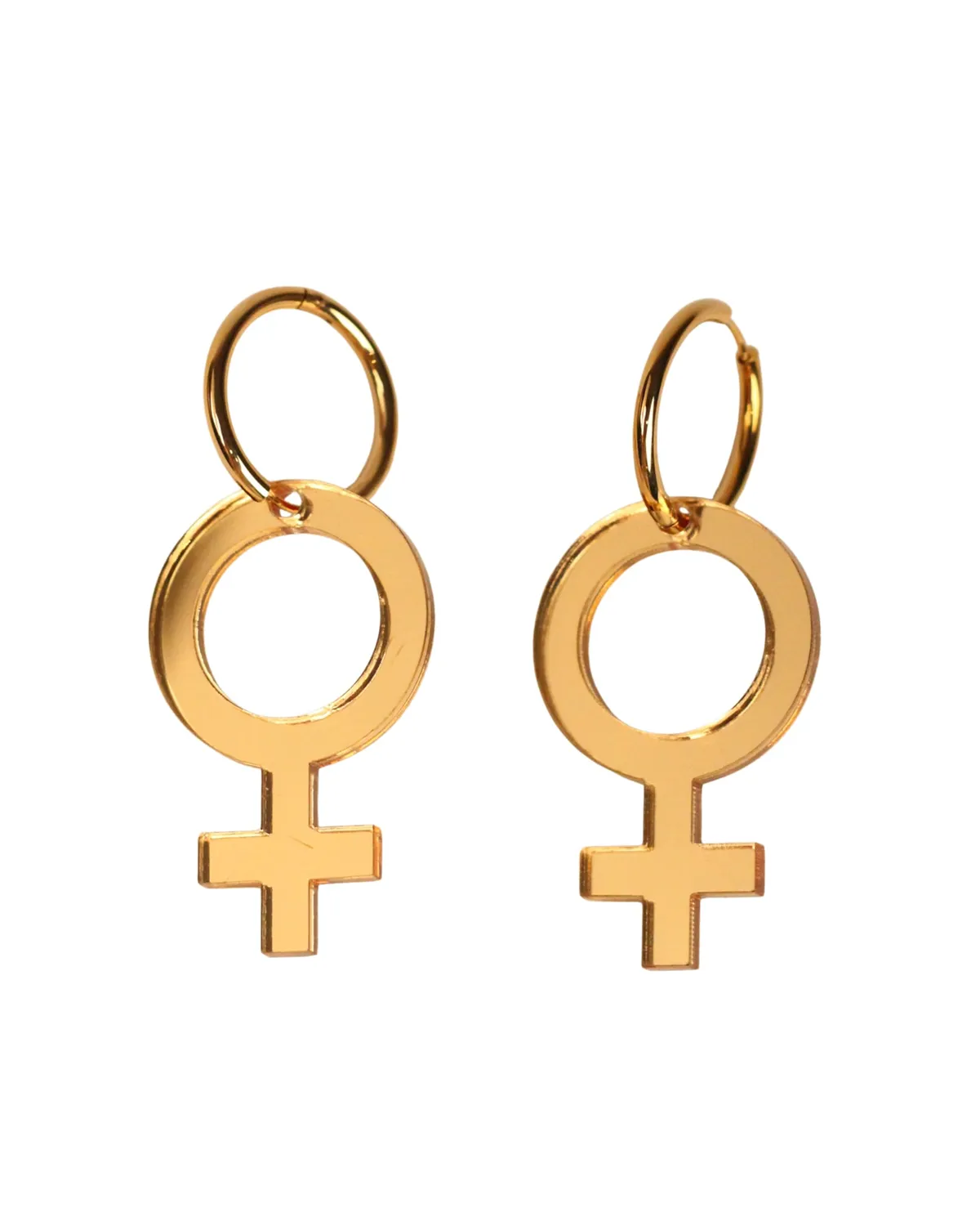 Wos My Maggie Venus store øreringe guld spejl