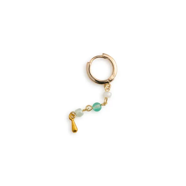 TIMI OF SWEDEN Belle hoop øreringe mint 18k forgyldt
