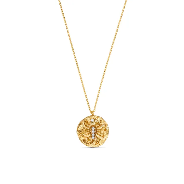 Orelia Scorpio Zodiac halskæde guld stjernetegn