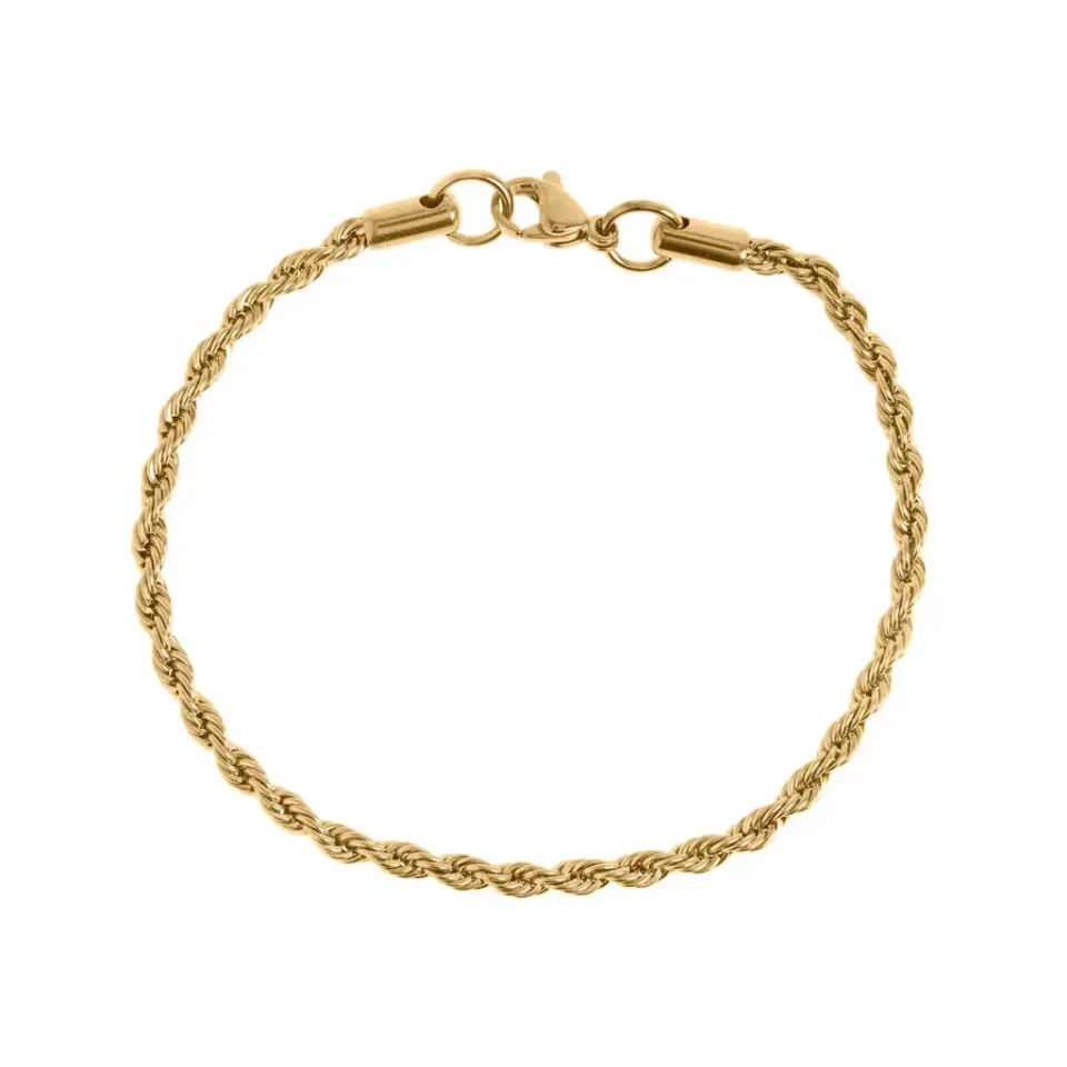 TIMI OF SWEDEN Eden armbånd guld snoet 18 cm waterproof