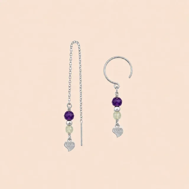 Lulo Jewelry Ametyst Match øreringe sølv lilla