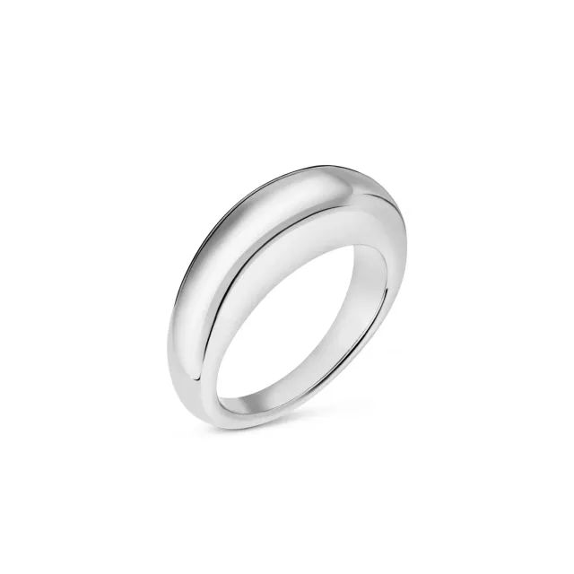 Orelia LUXE Domed ring sølv vandfast