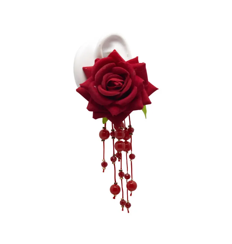 Wos WOS UP Emilia øreringe rød rose perler