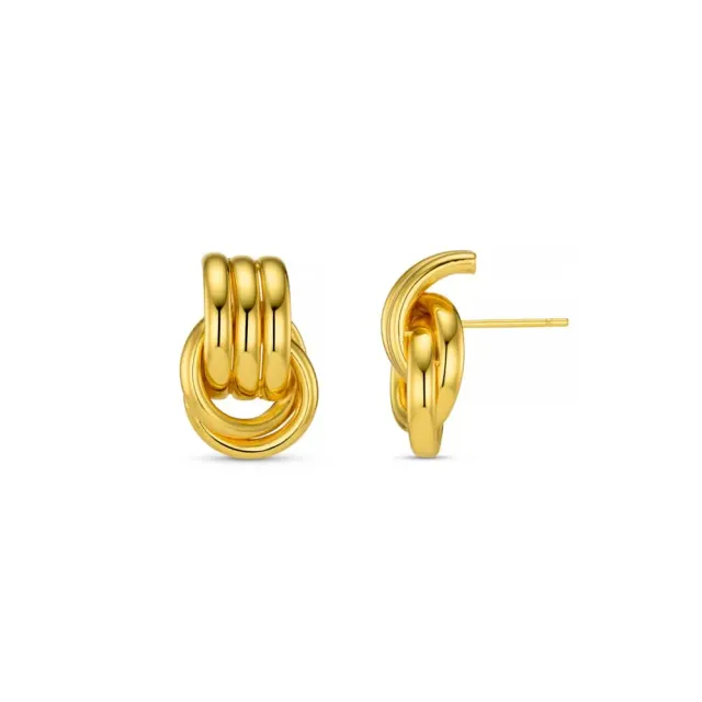 Orelia LUXE Mini Interlocking Stud øreringe guld vandtætte